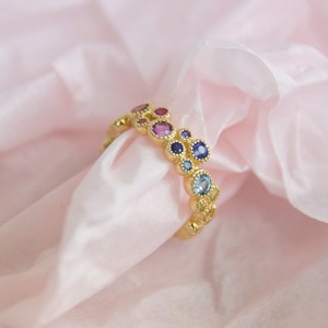 Luxury Rainbow Ring I Karat Guld M Sten